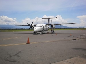 Daily commercial flight (Airlines PNG) at Nadzab Airport, Lae